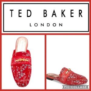 🦋Ted Baker Dorline Brocade Mule {Red Print} 9
